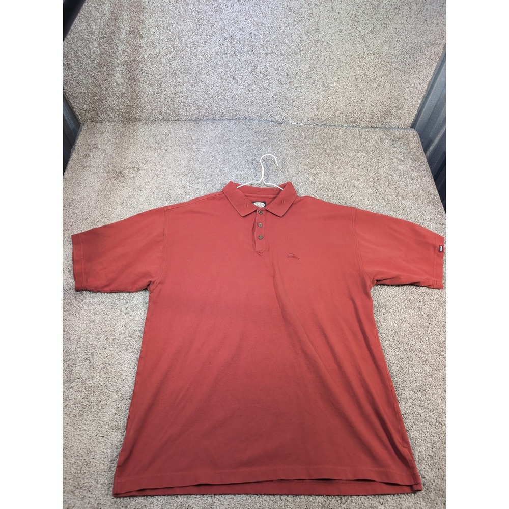 Tommy Bahama Relax Mens XL Polo Shirt Burnt Orange Short Sleeve Cotton‎ Pique